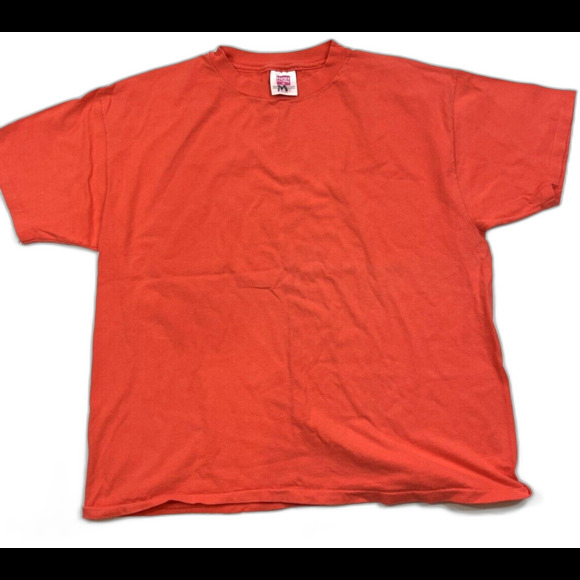 Vintage 90s Hanes Her Way Womens Pink Blank Tee Tshirt Single Stitch Made in USA - Picture 1 of 3